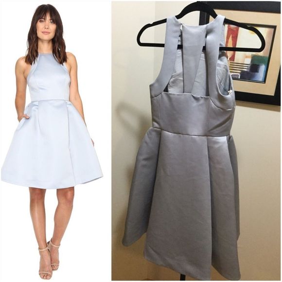 Sleeveless Round Neck Satin Faille W/ Back - Picture 1 of 11